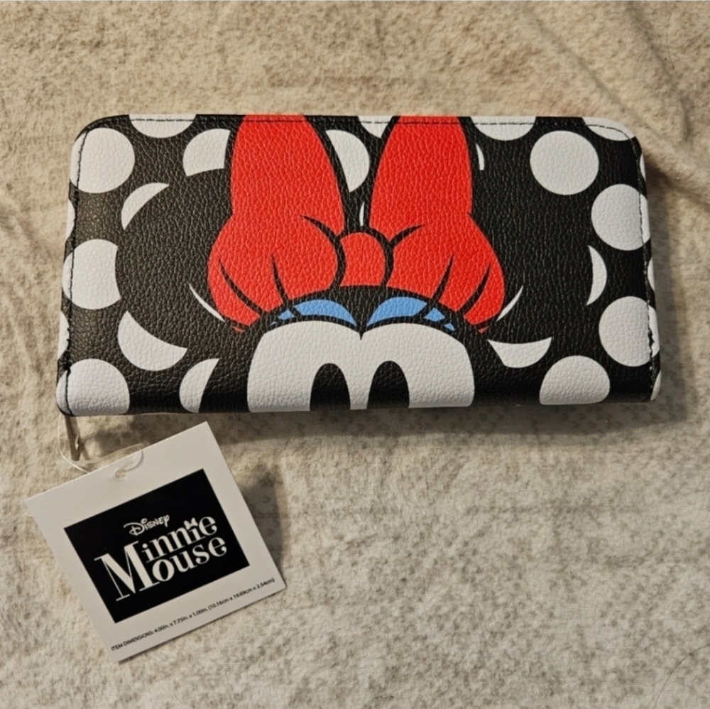 Disney Minnie Mouse Long Zippered Wallet NWT